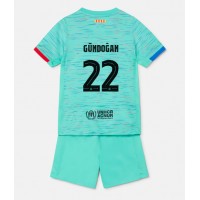 Barcelona Ilkay Gundogan #22 3rd trikot Kinder 2023-24 Kurzarm (+ Kurze Hosen)